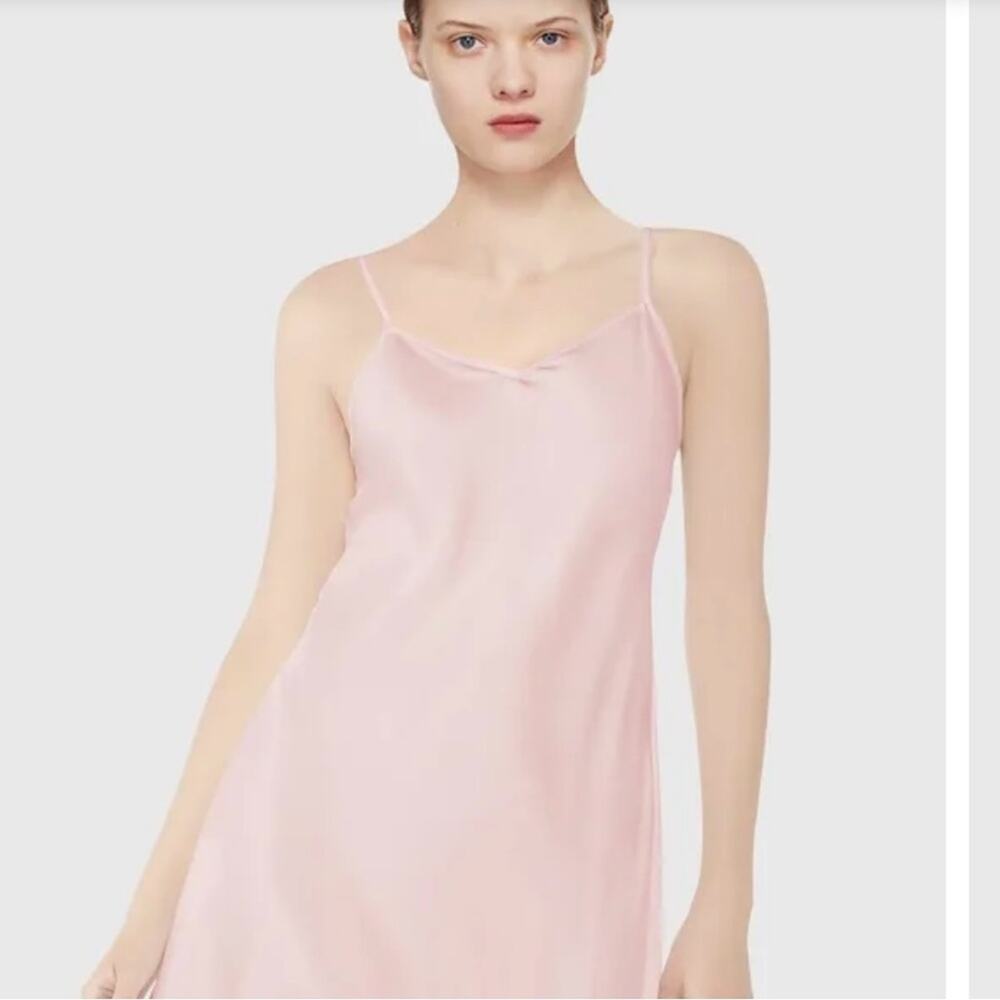 🔆PINK Satin Slip Dress in Small by Whispers NWOT